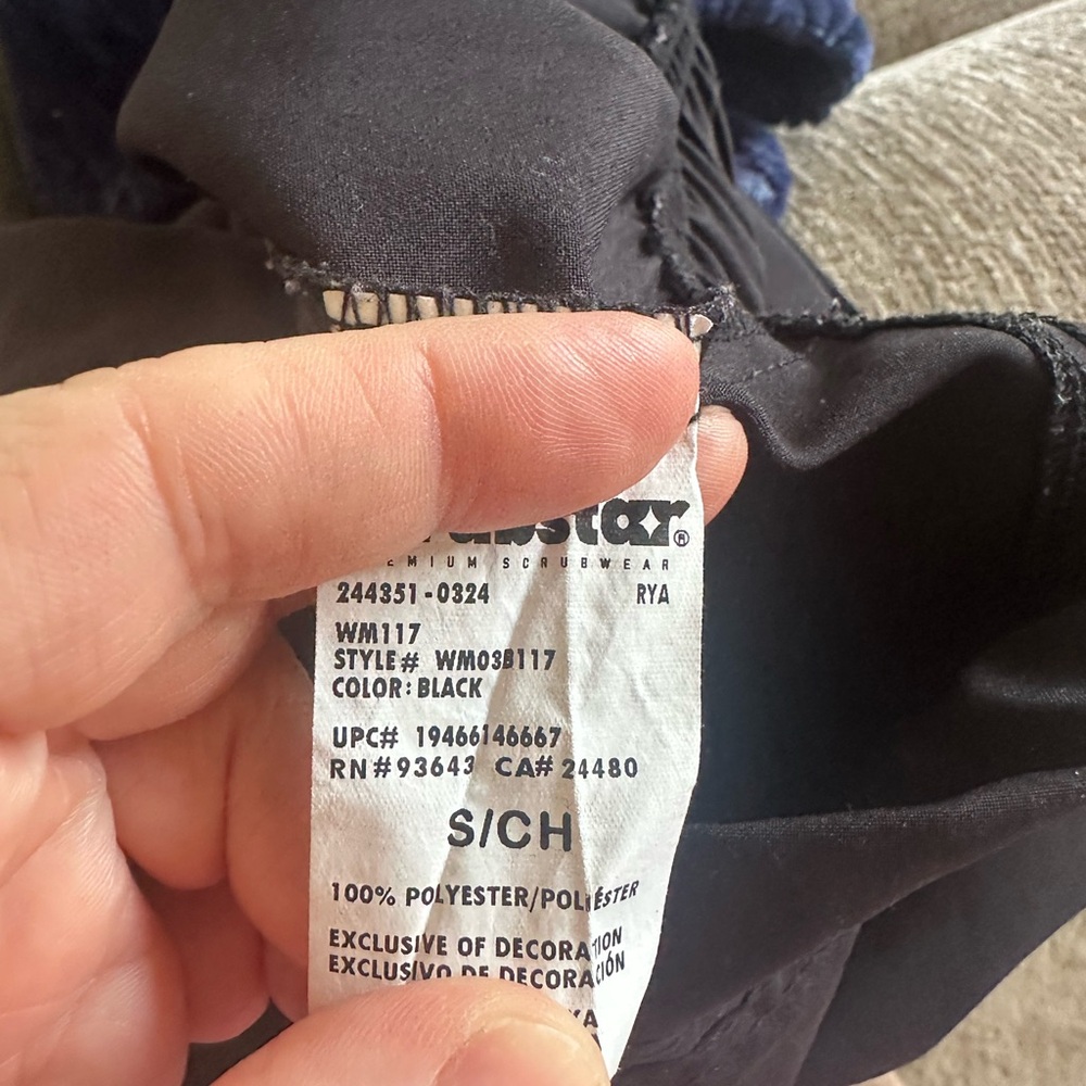 Women’s Scrubstar black scrub pants Small - Picture 3 of 3